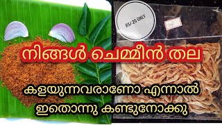 ഉണക്ക ചെമ്മീൻ തല ചമ്മന്തിപ്പൊടി | Unakka Chemmeen Chammanthi Podi(Thala) | Dried Prawns Recipe