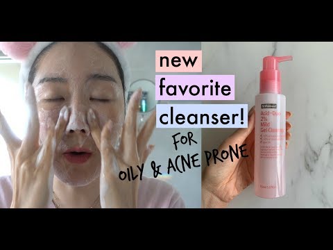 Best Korean Cleanser for Acne Prone Oily Skin | By Wishtrend Acid Duo 2% Mild Gel Cleanser