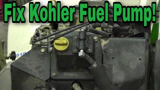 How To Fix Kohler Valve Cover Mounted Mechanical Fuel Pump  With Taryl