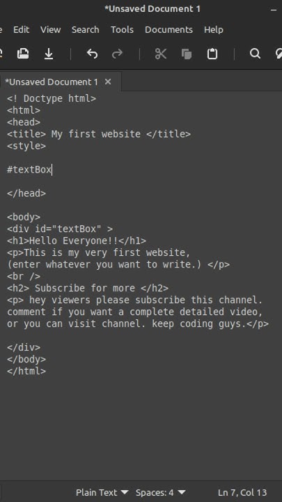 Create a Simple Website Using Notepad | Easy HTML and CSS Tutorial for ...