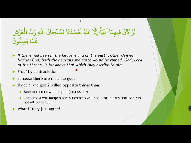 Ilmul Tawheed - Mawlana Yousef Chouse class=