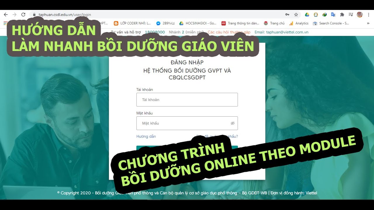 Hướng dẫn làm nhanh BDTX online theo module – Chương trình Bồi Dưỡng Giáo Viên Của ETEP