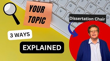 3 Ways to Find Your Dissertation Topic