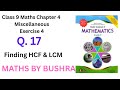 Class 9 Miscellaneous Exercise 4 NBF Maths Q. 17 | Class 9th federal board FBISE Math