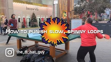 Ping pong shot: How to punish slow, spinny table tennis loops