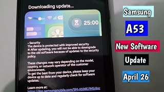 Samsung Galaxy A53 5G New Update April 2026 | Samsung A53 New Update