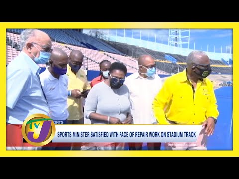 Sports Minister Satisfied with Pace of Repair work on Stadium Track in Jamaica | TVJ News