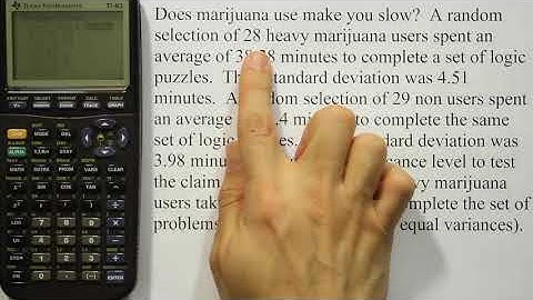 Using a Graphing Calculator to Conduct a t-Test for the Difference between Two Means