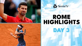 Djokovic Headlines vs Moutet, Zverev, Ruud & Shelton Feature | Rome 2024 Highlights Day 3