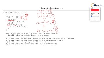 Gate 2019 Recursion Practice Questions | Data Structures | GATE | COMPUTER SCIENCE ENGINEERING