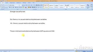 Granger causality test on  eviews in Urdu/Hindi