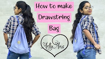 diy drawstring backpack easy | how to make drawstring backpack | how to make drawstring backpack bag