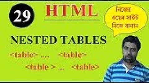 #COM029, HTML Nested Tables, Table Tag, #ComputerBasics29,