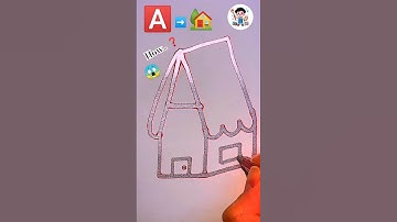 A alphabet turn ↪️ into a beautiful house 🤯🏡 #shortsfeed #drawing #drawingchallenge #shorts #views