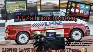 Alpine 11-Zoll Touchscreen iLX-F115D VW T6 Wirlees Car Play Android Auto Dab+ Rückfahrkamera