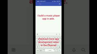 i build a music player app in aide.#aide #codeassist #appdevelopment #java #musicplayerapp #shorts
