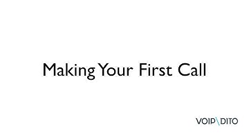 Making your first call in 90 seconds - VoIPdito