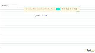 Express The Following In The Form Aib 35I 26I