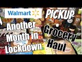HUGE MONTHLY GROCERY HAUL | WALMART PICKUP 😷 | ANOTHER MONTH IN LOCKDOWN 😩 | PANDEMIC SHOPPING 🦠
