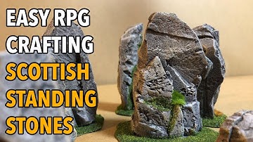 Simple Scottish standing stones RPG scatter terrain