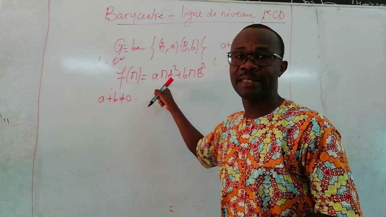 Math: Barycentre-Ligne de niveau (1ère CD)