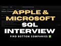 Apple & Microsoft SQL Interview: Find Bottom 2 Companies by Mobile Usage | SQL RANK & Filtering