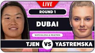 TJEN vs YASTREMSKA • WTA Dubai 2026 • LIVE Tennis Watchalong screenshot 5