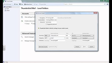 Configure Thunderbird to use Gmail in Windows 7