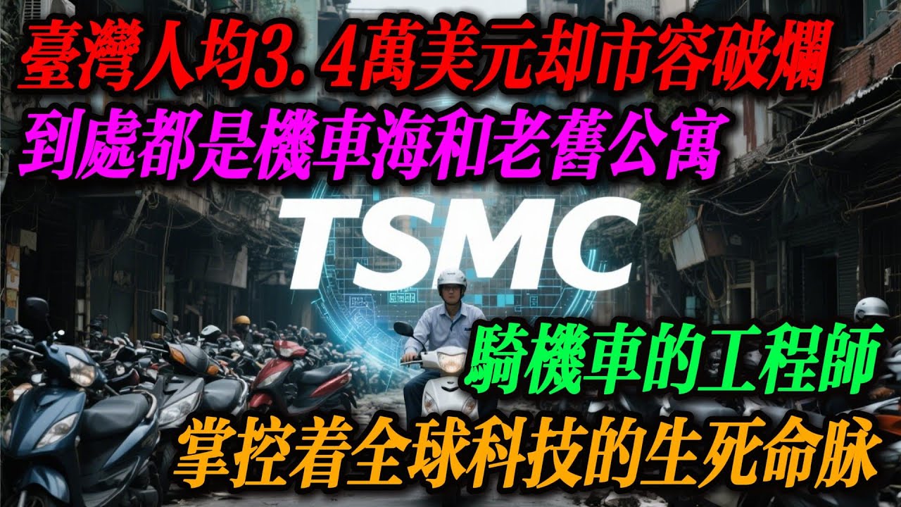 台灣人均 3.4 萬美元卻市容破爛，到處都是機車海和老舊公寓。日本分析師探訪後跪了：騎機車的工程師，掌控著全球科技的生死命脈！#台灣經濟 #台積電 #隱形冠軍 #地緣政治 #深度解析