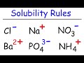 Solubility Rules: Determining Soluble And Insoluble Compounds