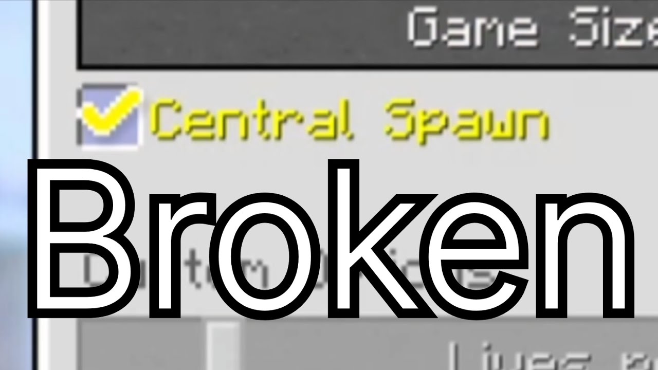 The Central Spawn setting is broken (proof)