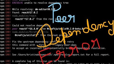 peer dependencies error - unable to resolve dependencies tree error