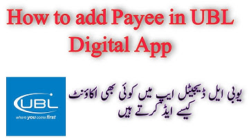 How to Add Payee in UBL Digital App