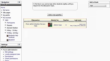 Moodle - Adding Q and A forum