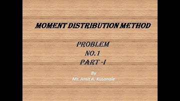 Moment Distribution Method Eg 1 Part 1.