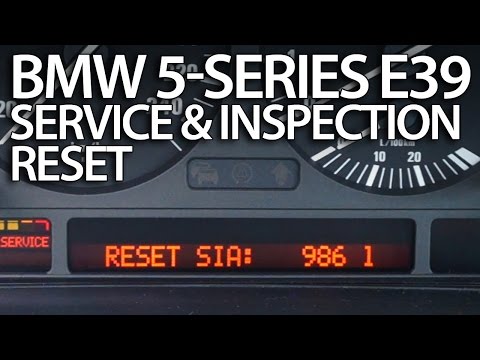 How to reset service reminder in BMW E39 (5-Series oil inspection)