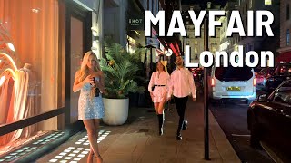 LONDON Mayfair Night Vlog  Nightlife Walk 4K