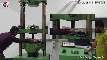 Bending test on wooden specimen using UTM, RVITM by Dr. Durga Prasad C