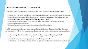 Tahapan Dalam Data Mining Menurut CRISP DM