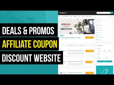 How to make Affiliate Coupons, Discount, Deals & Promos Website with WordPress & Couponis Theme 2019