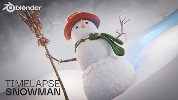 CREATING SNOWMAN IN BLENDER | TIMELAPSE