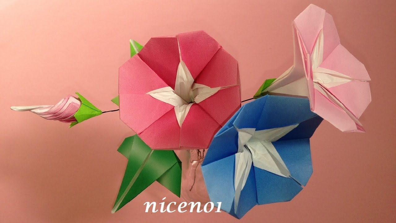 折り紙 風鈴 ハートが付いて可愛い 折り方origami Wind Bell With Heart Tutorial Niceno1 Youtube