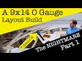 Clearance issues galore,  A 9x14 O gauge model railroad build, Part 1