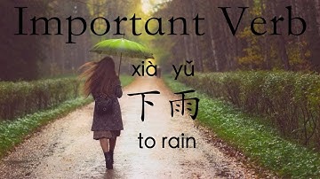 Learn Chinese Vocabulary: 下雨 xià yǔ--to rain