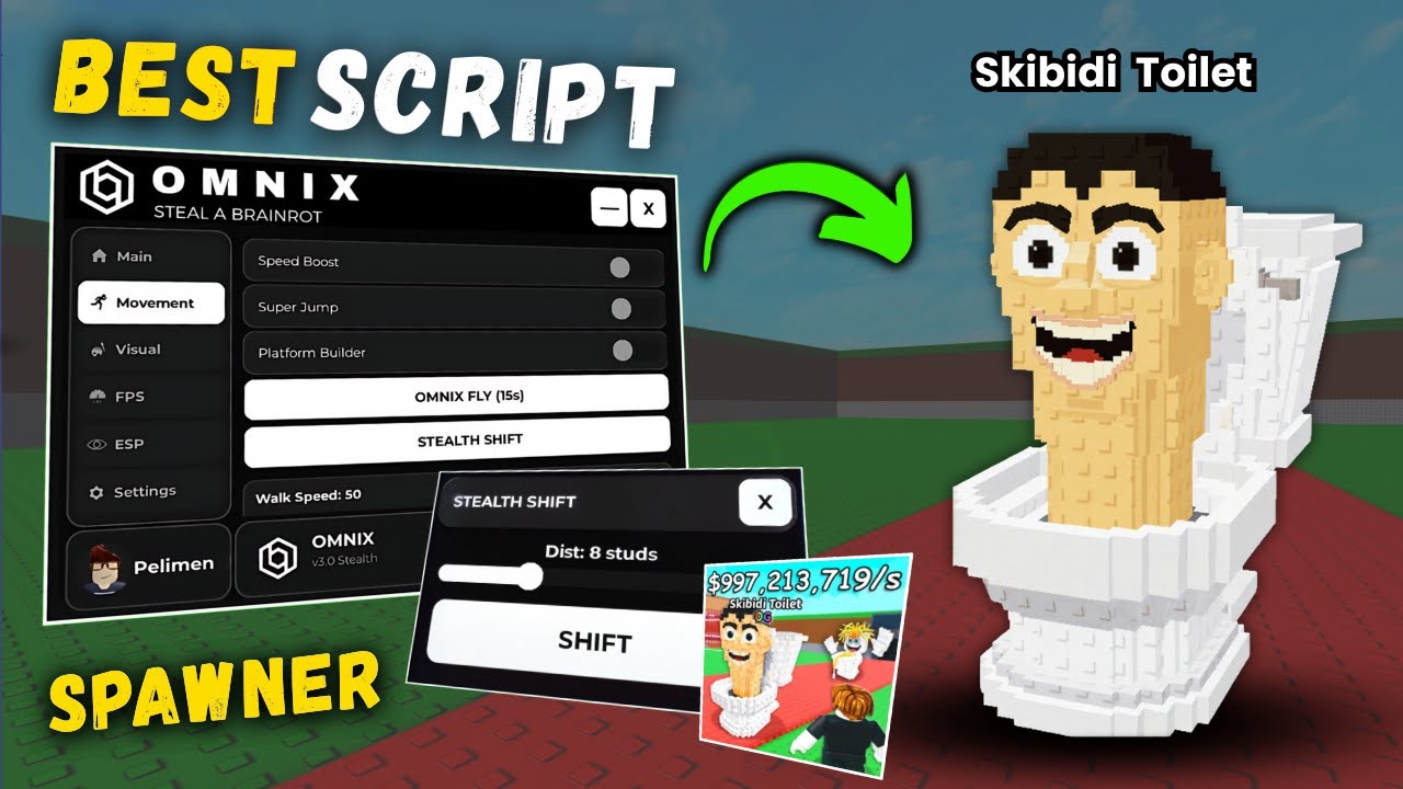 Steal A Brainrot Script (2026) | Auto Steal, Brainrot Spawner