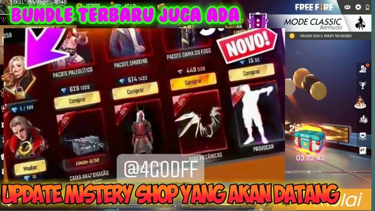 Bocoran Mystery Shop Terbaru Ff Free Fire Indonesia Youtube