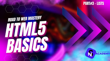 Road to Mastery - HTML5 (Lists) Part#3  [Urdu/Hindi]