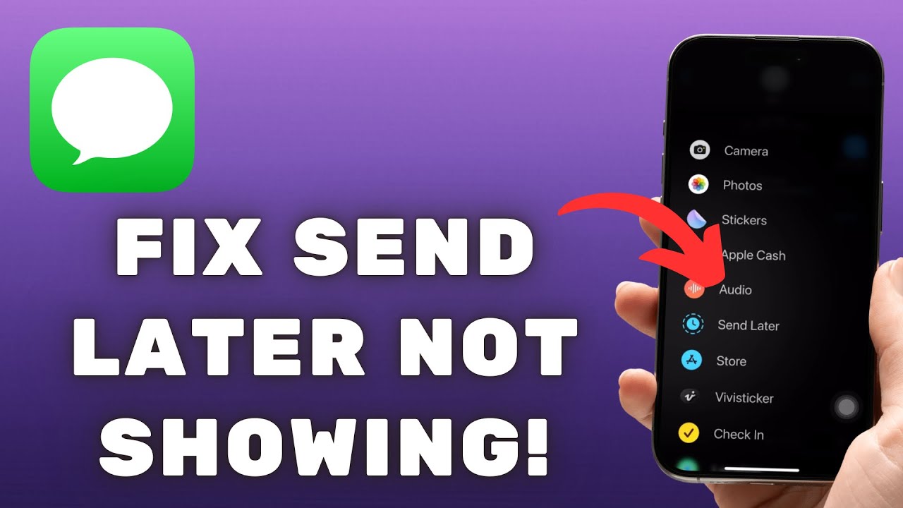 How to Fix the “Send Later” Option Missing in iPhone Messages - YouTube
