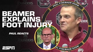 Paul Finebaum rips Shane Beamer for self-inflicted foot injury | Paul Finebaum Show