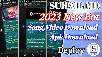 How To Make Whatsapp Bot || SUHAIL-MD Bot || Heroku Deploy✓
